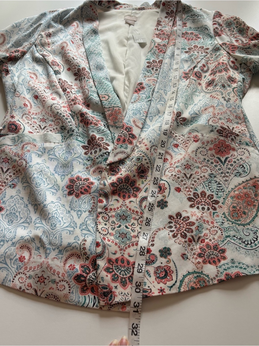 Chico’s Moroccan Elegance blazer Large Paisley coastal grandma NWT - Picture 10 of 13